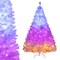 7 Feet Artificial Christmas Tree Hinged Pre-Lit Xmas Tree with 11 Lighting Modes